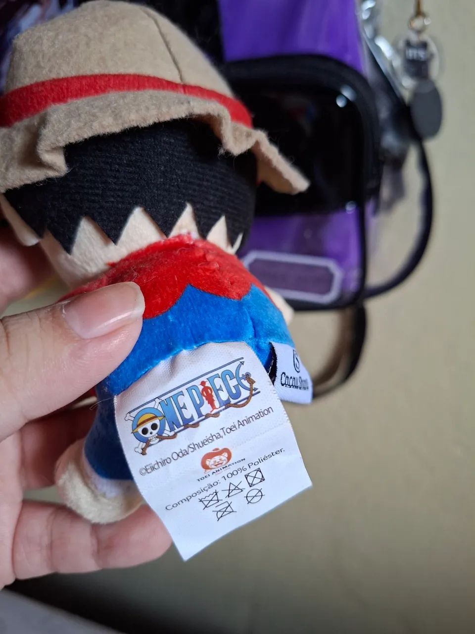 Chaveiro de Pelúcia Luffy One Piece - Foto 4