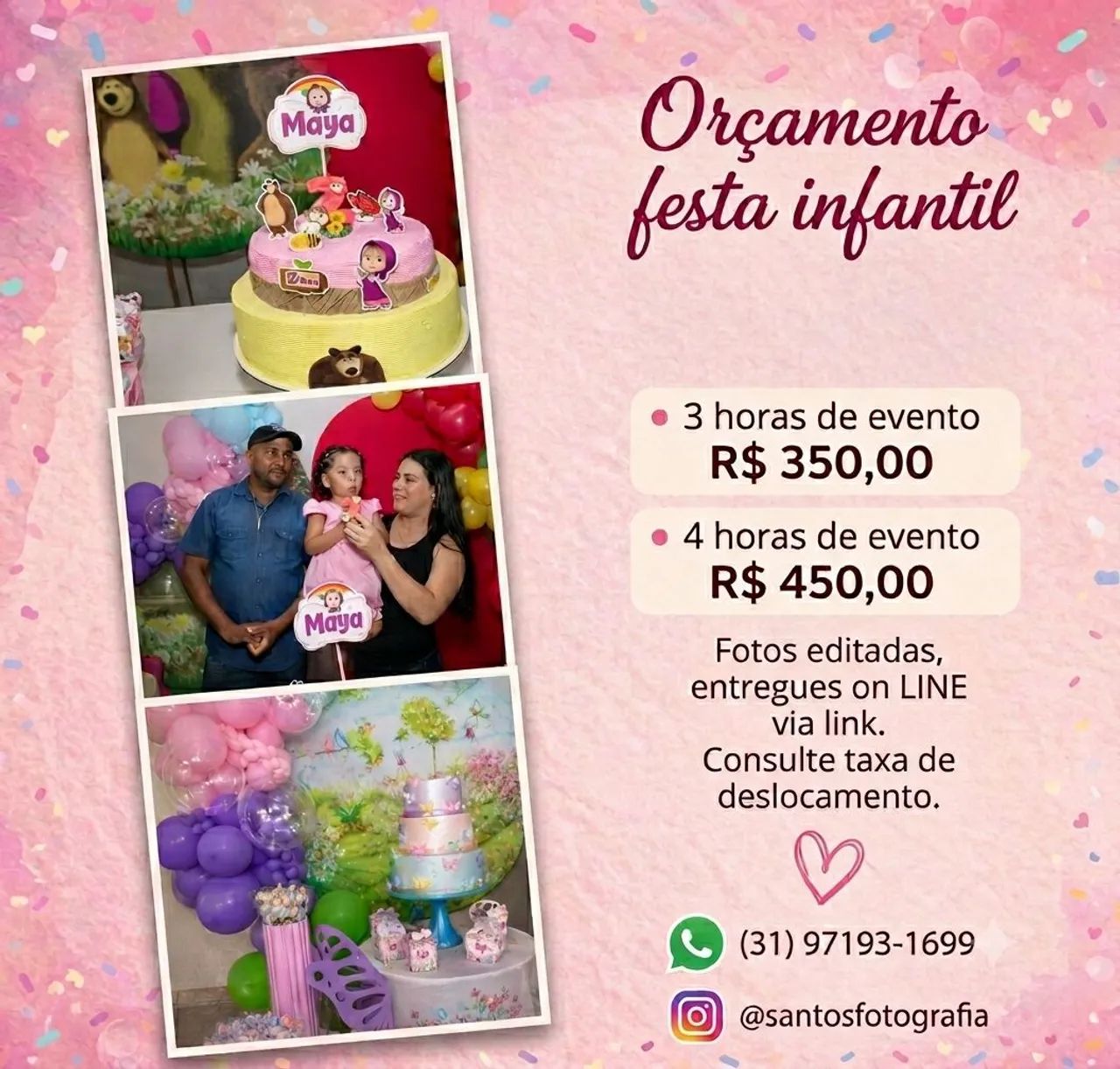 Fotógrafa para festa infantil em Bh