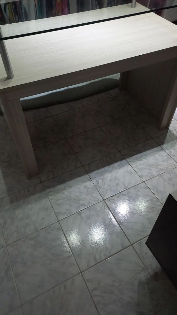 Balcão MDF reforçado + tampão e vidro para loja ou salão de beleza - Foto 4