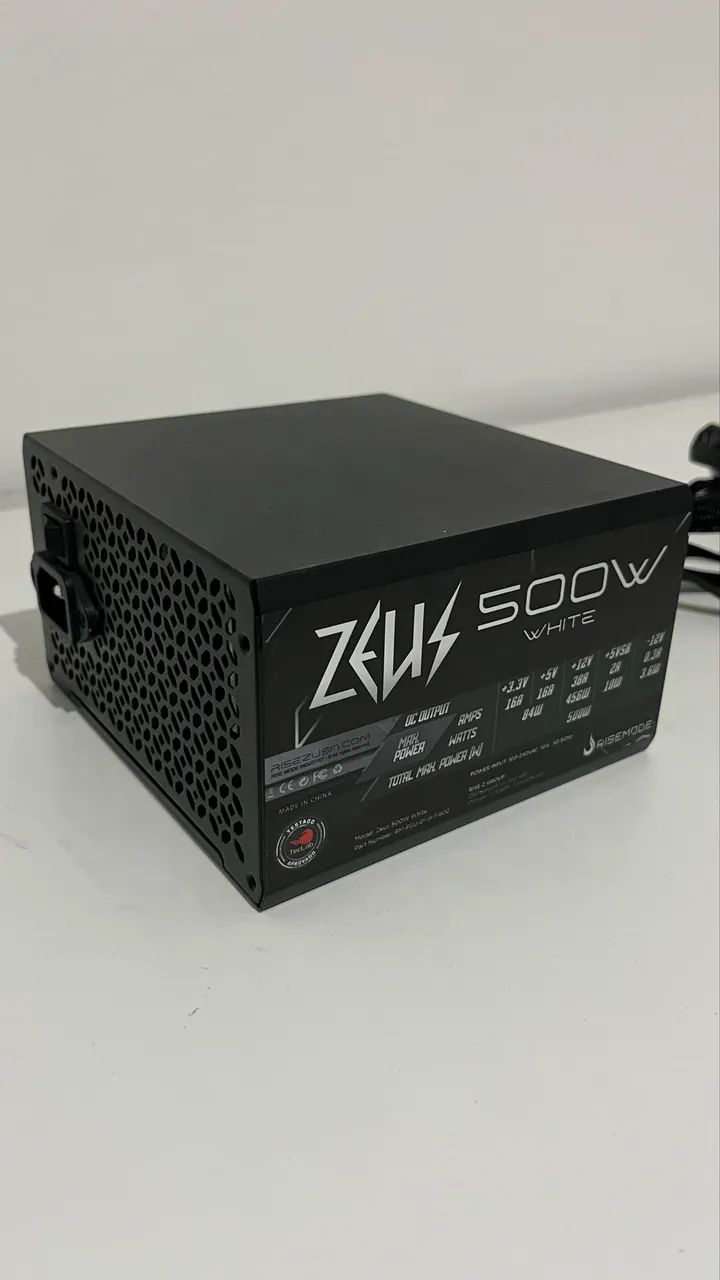 Fonte de 500W Rise Mode Zeus 