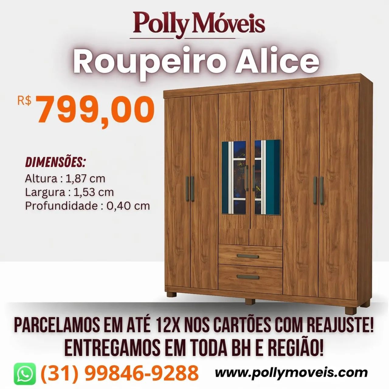 Guarda Roupa Alice! Pronta Entrega!