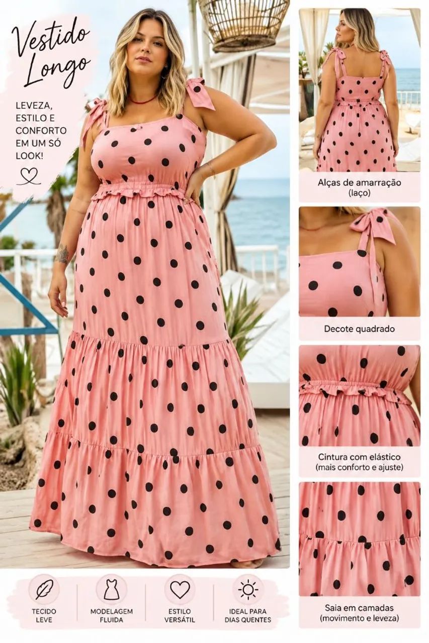Combo 3 vestidos plus size - Foto 3