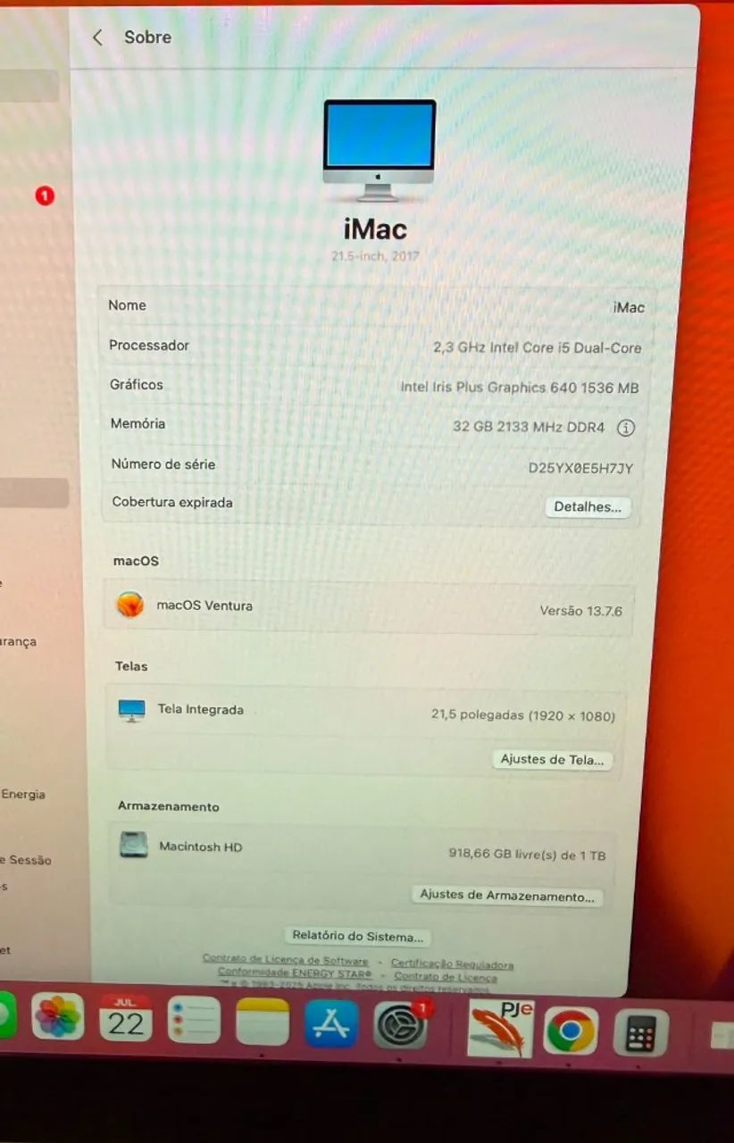 Computador Apple all-in-one Imac intel core i5, 32 GB RAM - Foto 4