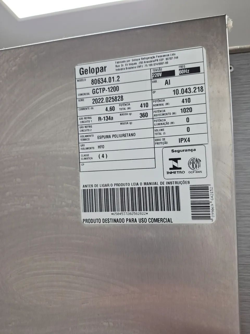 Câmara de Fermentação Programável Gelopar GCTP-1200 - Estado de Nova - Foto 3