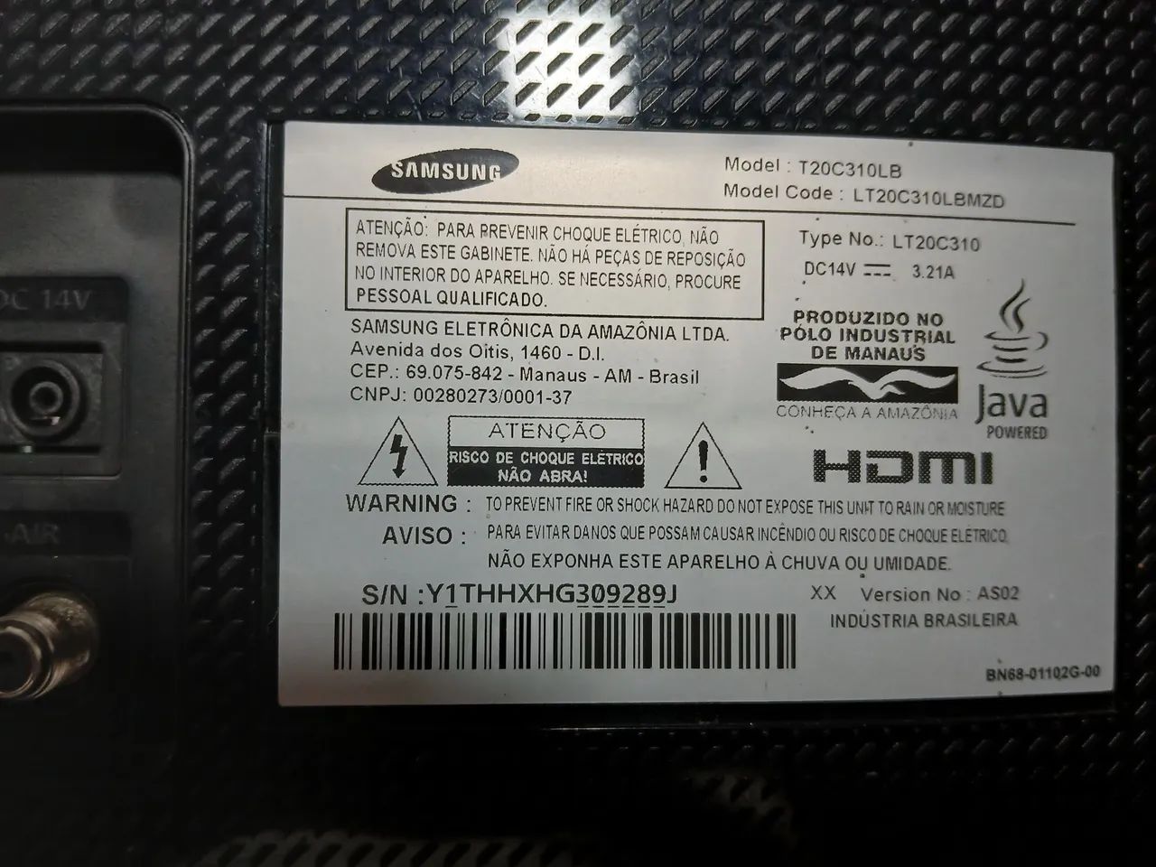 Tv samsung  ( Defeito:tela branca) - Foto 3