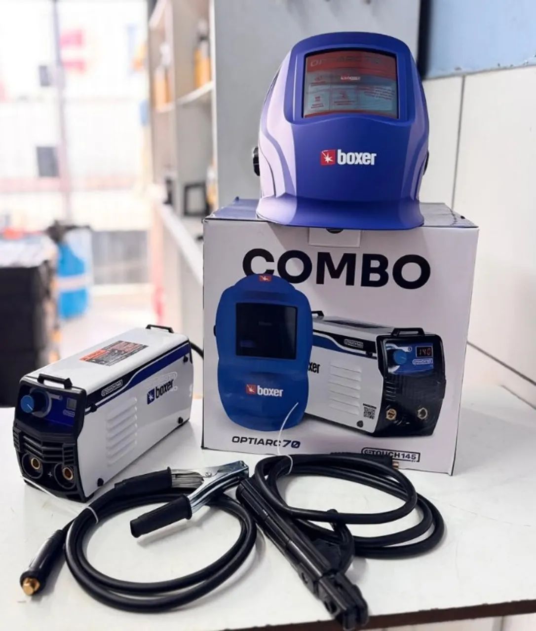 Maquina de solda + Mascara Automatica Boxer - Entrega Gratis