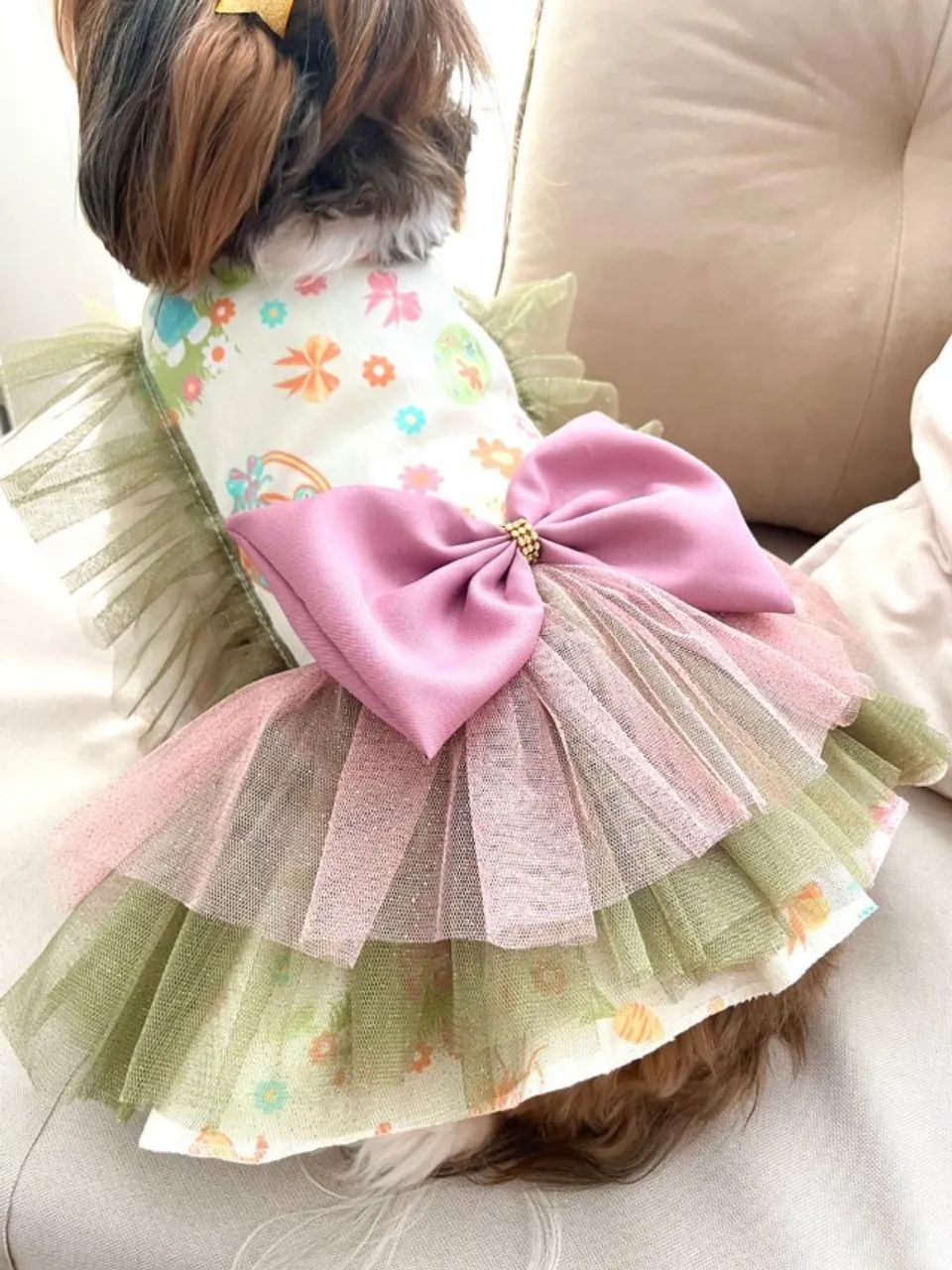 Vestido Pet - Coleção Pascoa - Cachorro e Gato - Foto 2