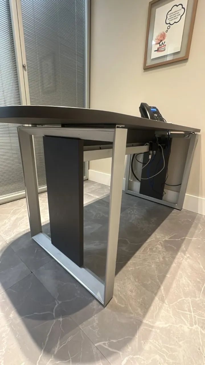 Mesa de Escritório Cinza - Foto 5