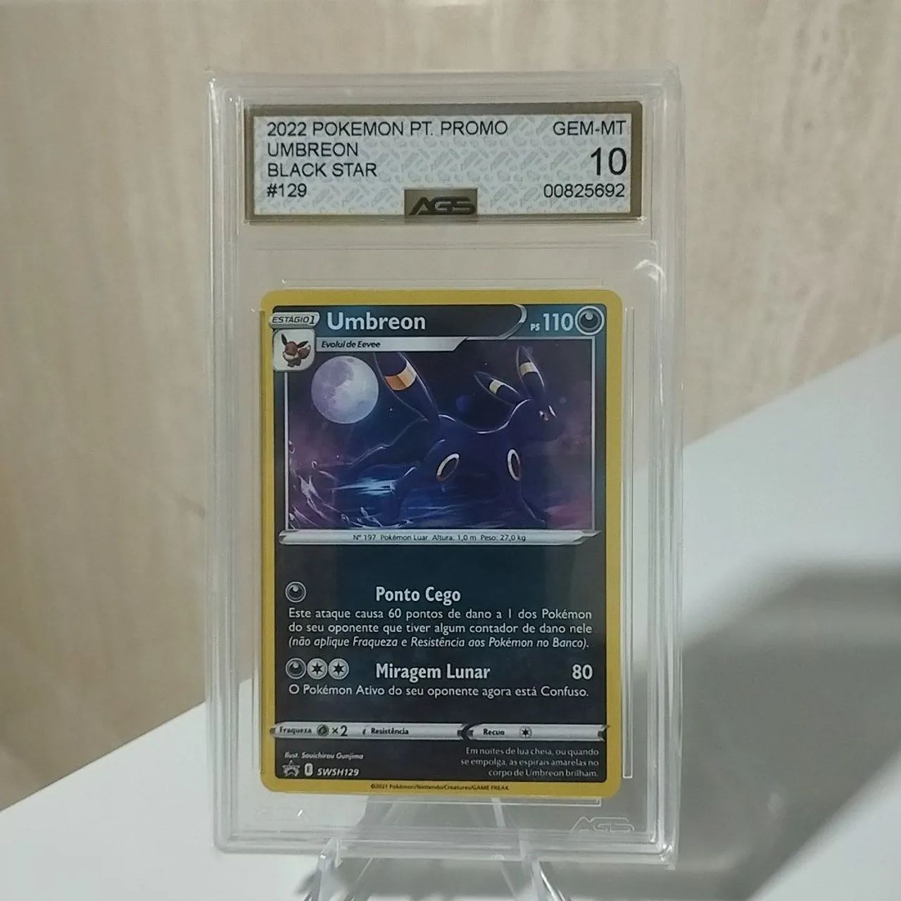 Umbreon V Swsh129 Promo Gradada AGS 10 Gem Mint Pt