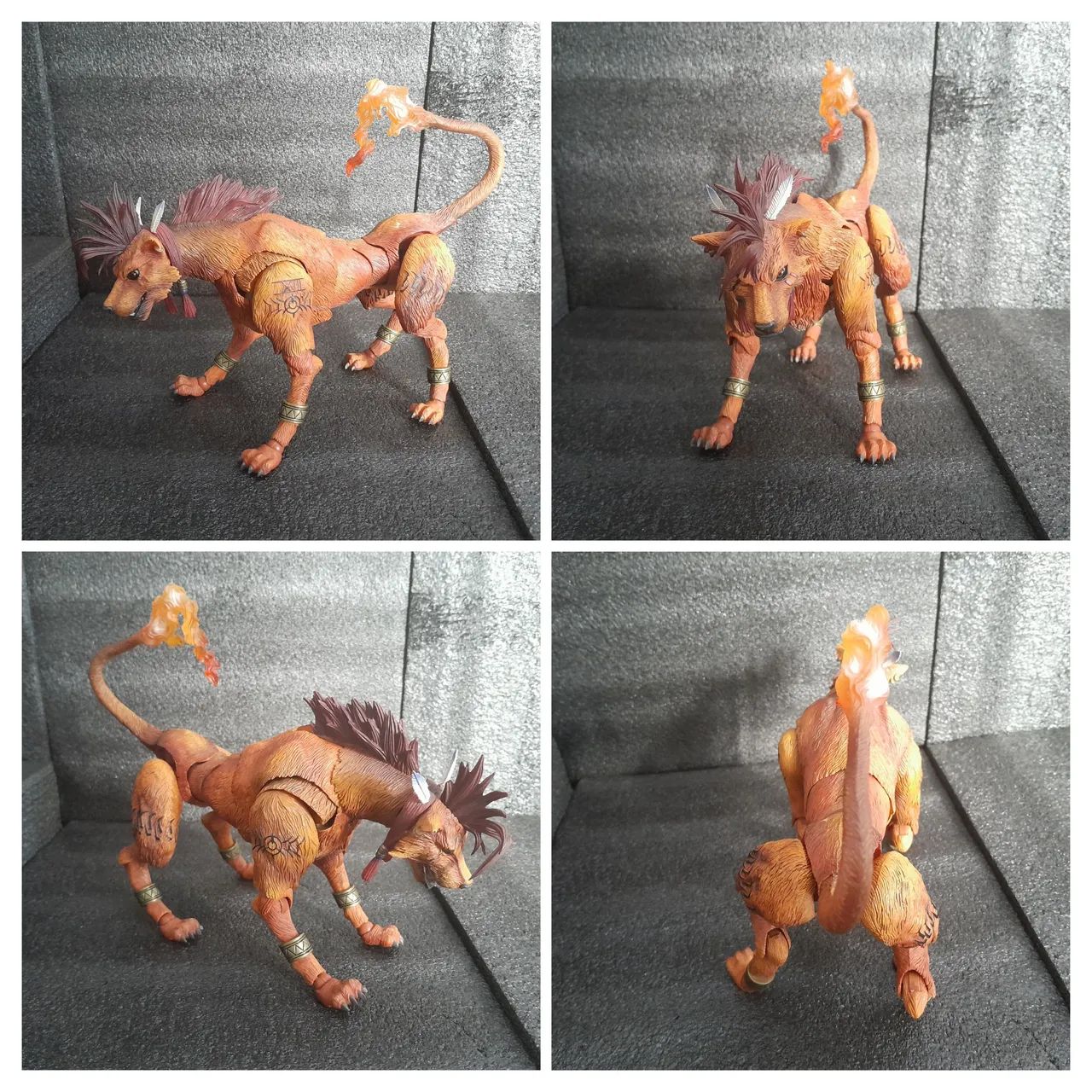 Play Arts Kai Red XIII Final Fantasy 7 Advent children Original Usado - Foto 5