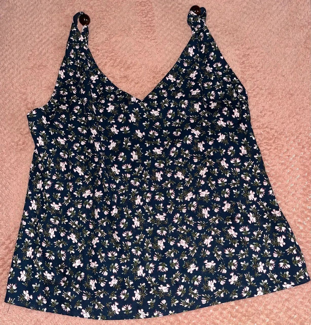Blusa de Alça Floral - Tamanho P 