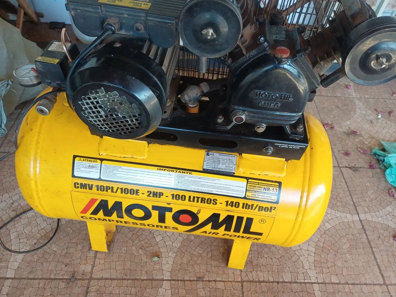 Compressor AIR POWER 100Litros 140 lbf - Foto 3