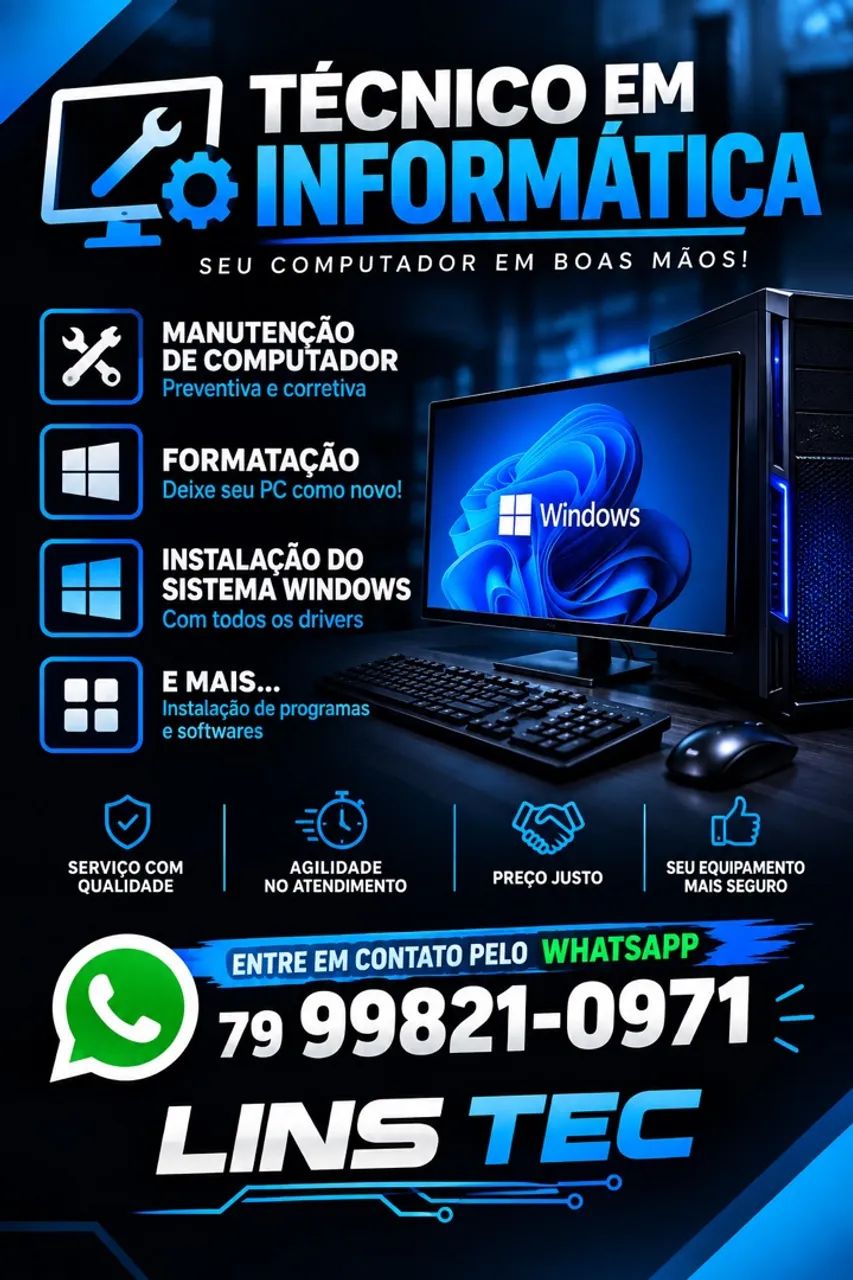 Formatação de sistema e instalação de Windows 
