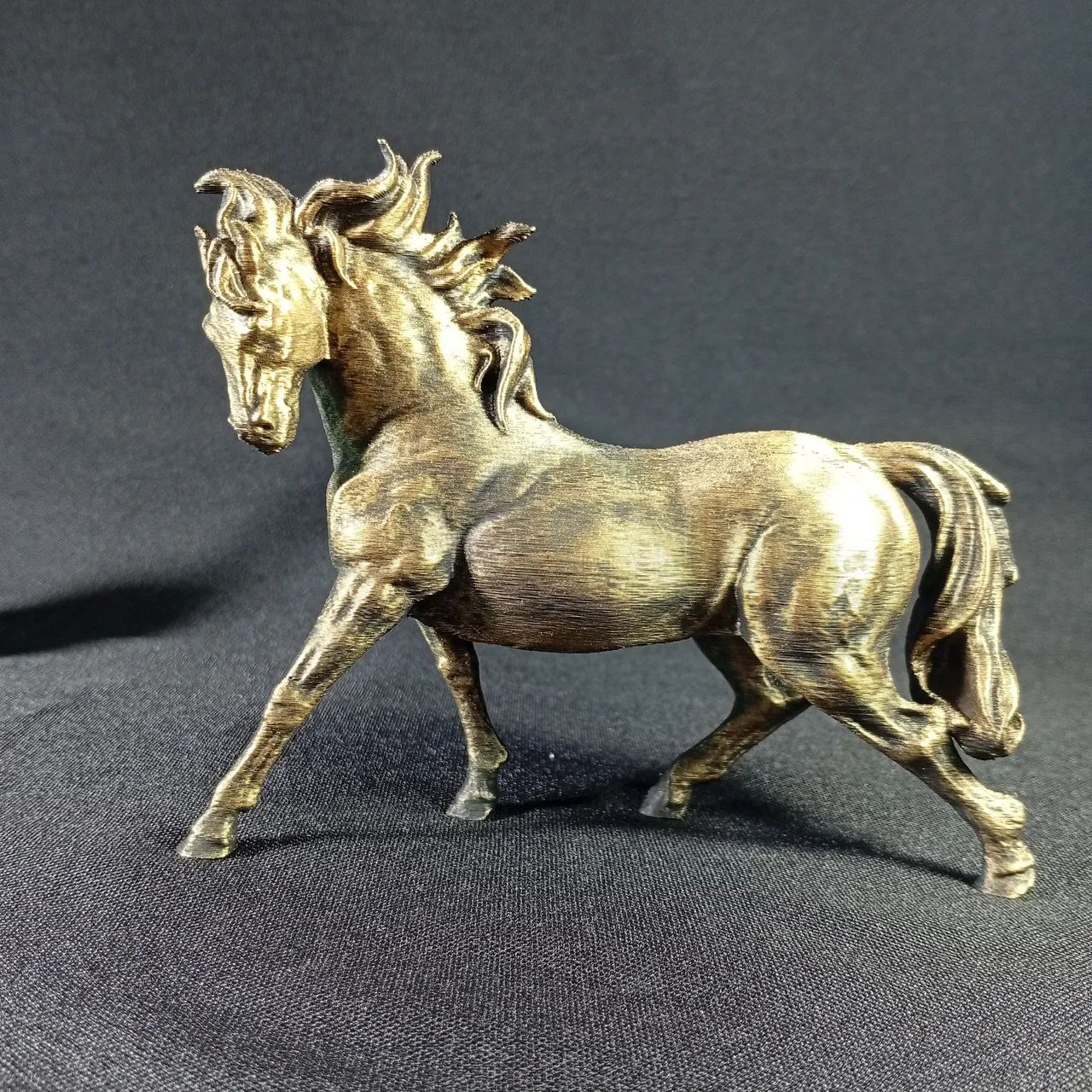 Cavalo Dourado Corcel Dourado decoração - Foto 4