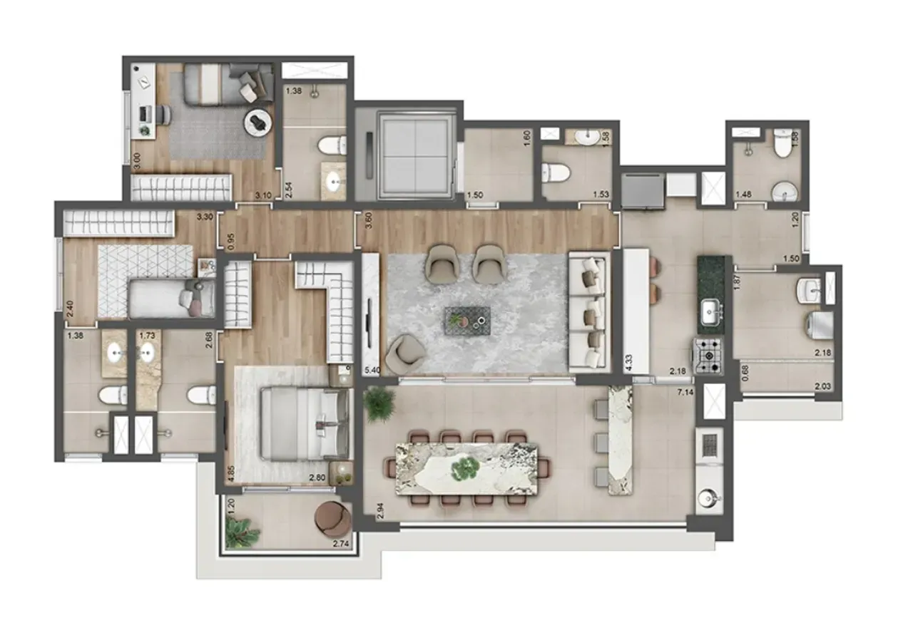 PLANTA 129m²