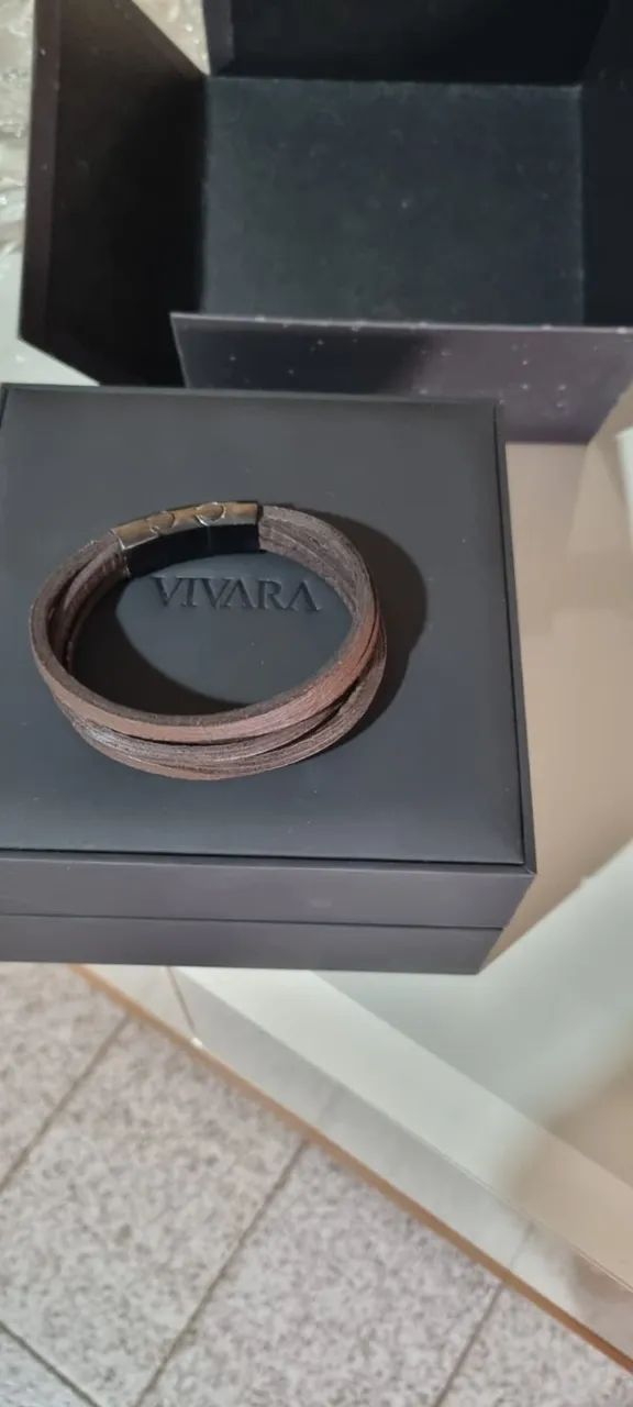 Relogio e Pulseira de Couro Vivara - Foto 3