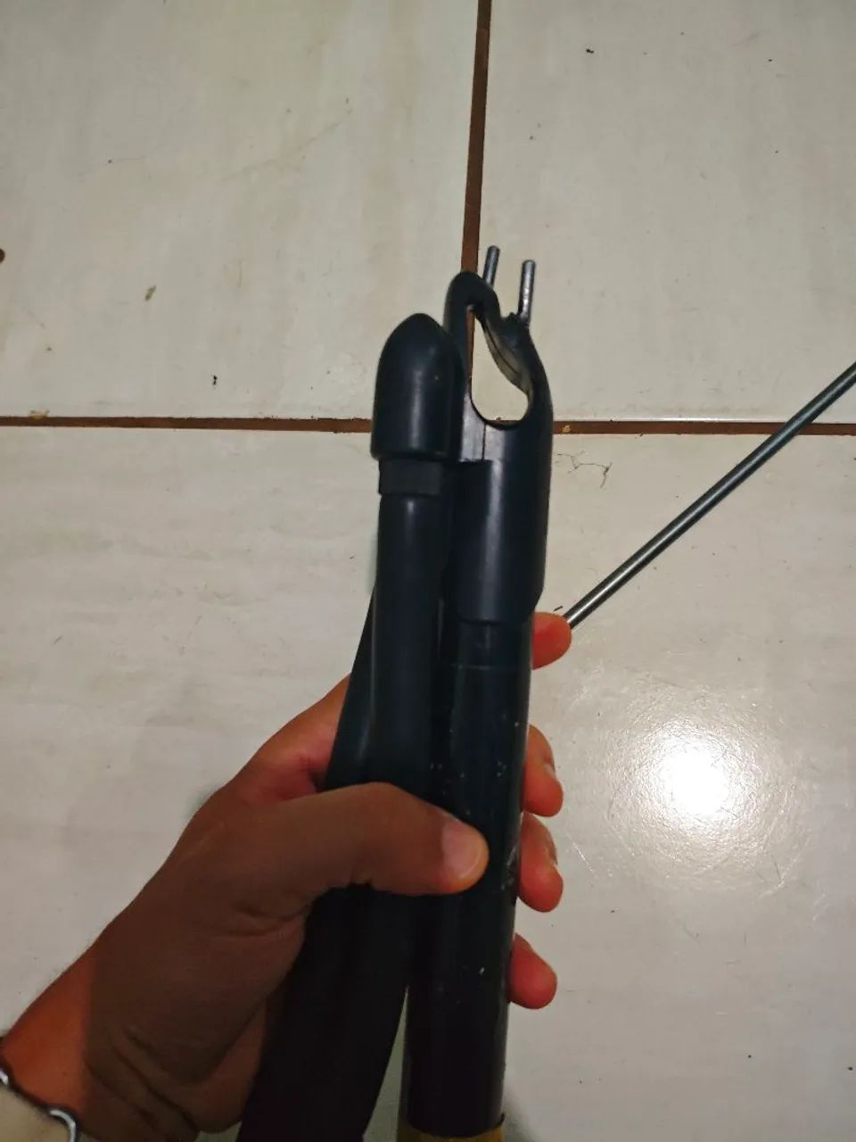 Seta para rabanete de 70 cm+cabeça com elástico do arbalete harpia - Foto 5