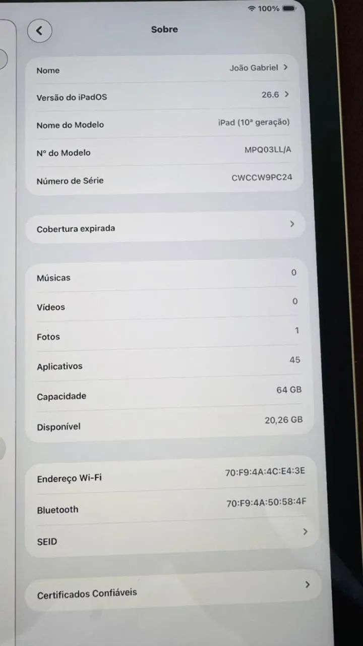 Ipad 10º Geração 64gb - Seminovo - Foto 3