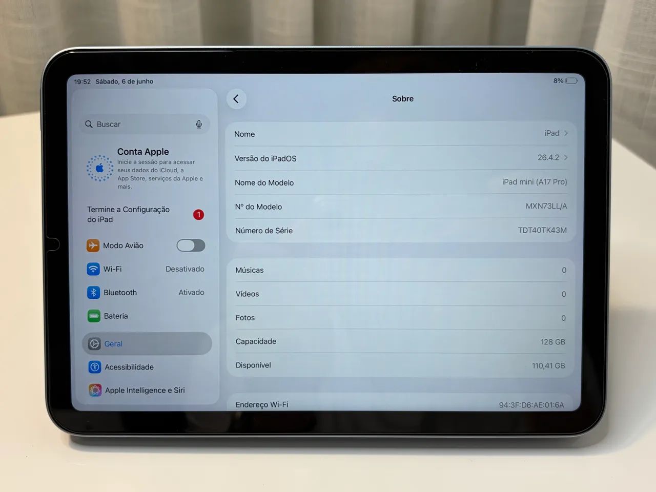 iPad Mini 7º Geração 128GB Azul - Seminovo475533497944647684