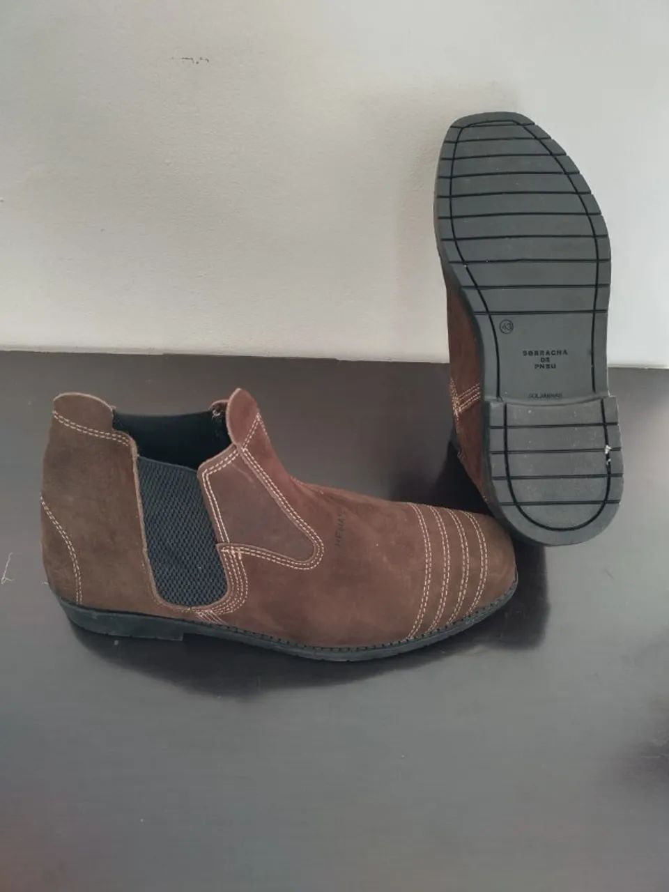 Bota Chelsea Marrom Nobuck  - Foto 4