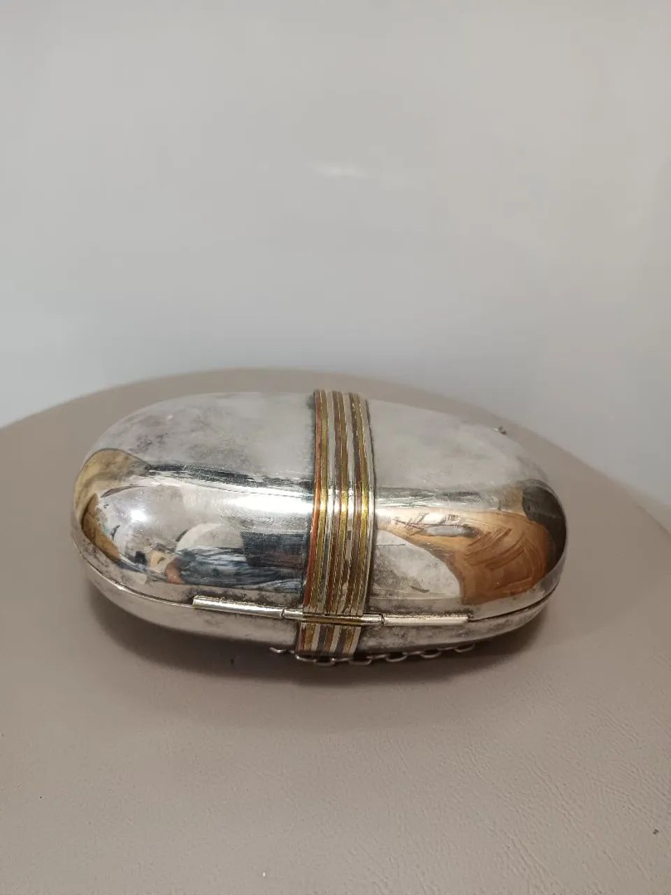 Clutch vintage com banho de prata  - Foto 2