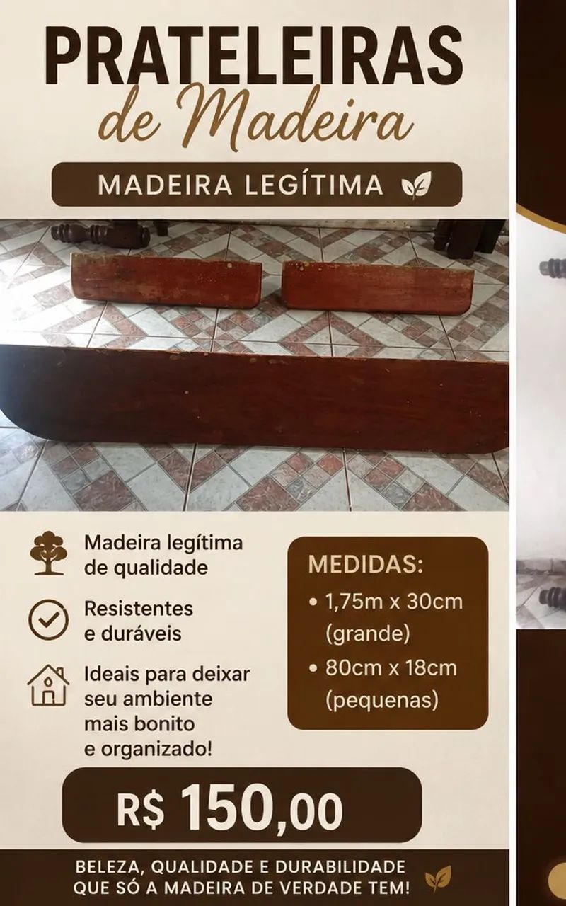 Prateleiras Madeira