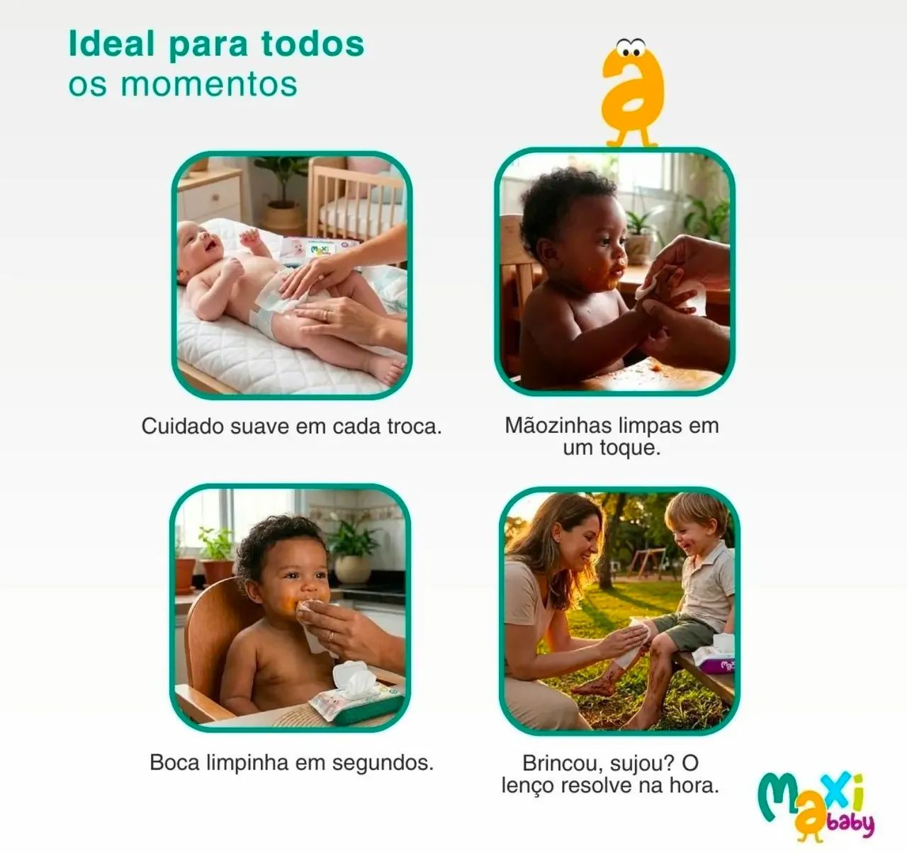 Lenços umedecidos MaxiBaby 100 unidades - Foto 4