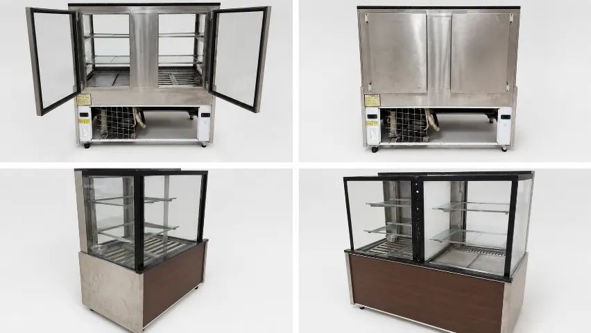 Vitrine Expositora Dupla: Refrigerada + Estufa Quente 1,20m | 220V | Bom estado - Foto 2
