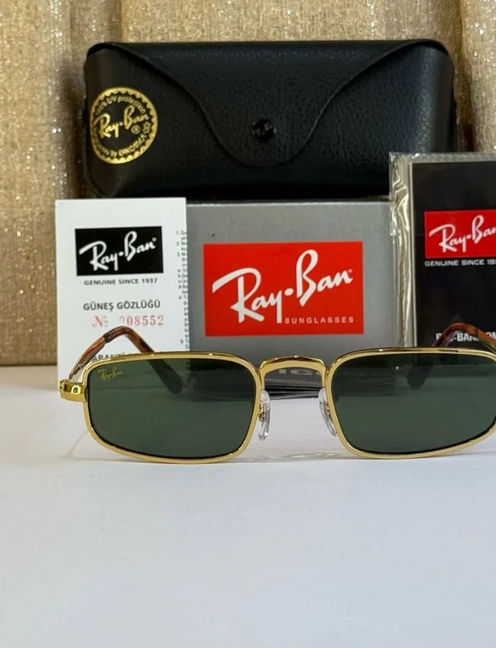 Ray ban lançamento asap rocky rb3927 verde com dourado  - Foto 2
