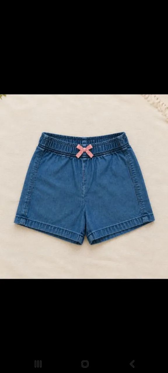 Short jeans infantil 