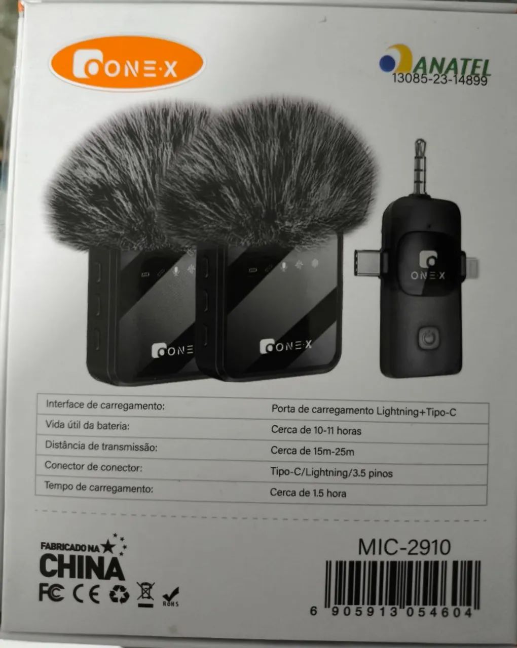 Microfone de Lapela Onex com Anatel novo sem uso  - Foto 2