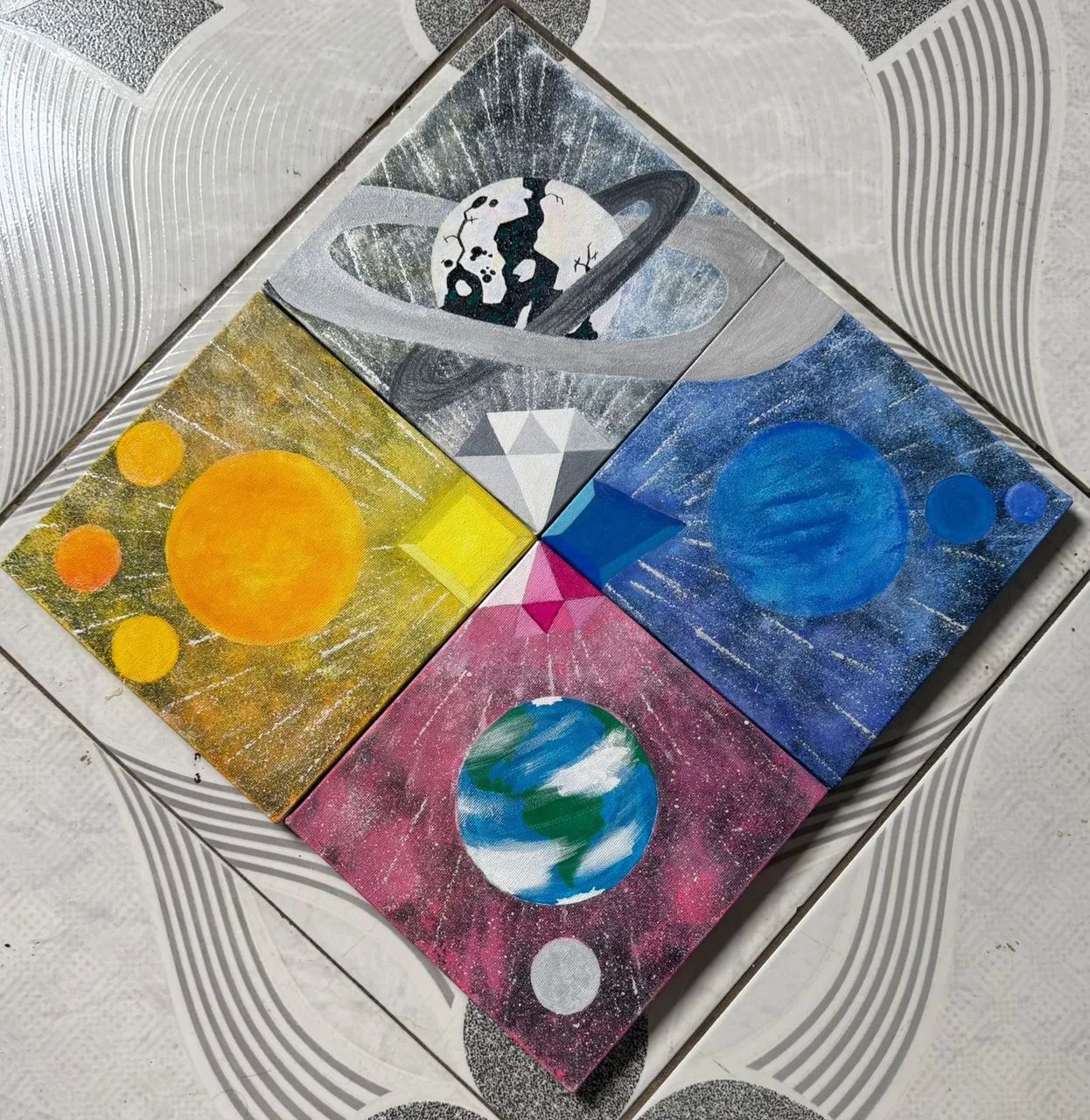 Pintura feita a mão steven universe