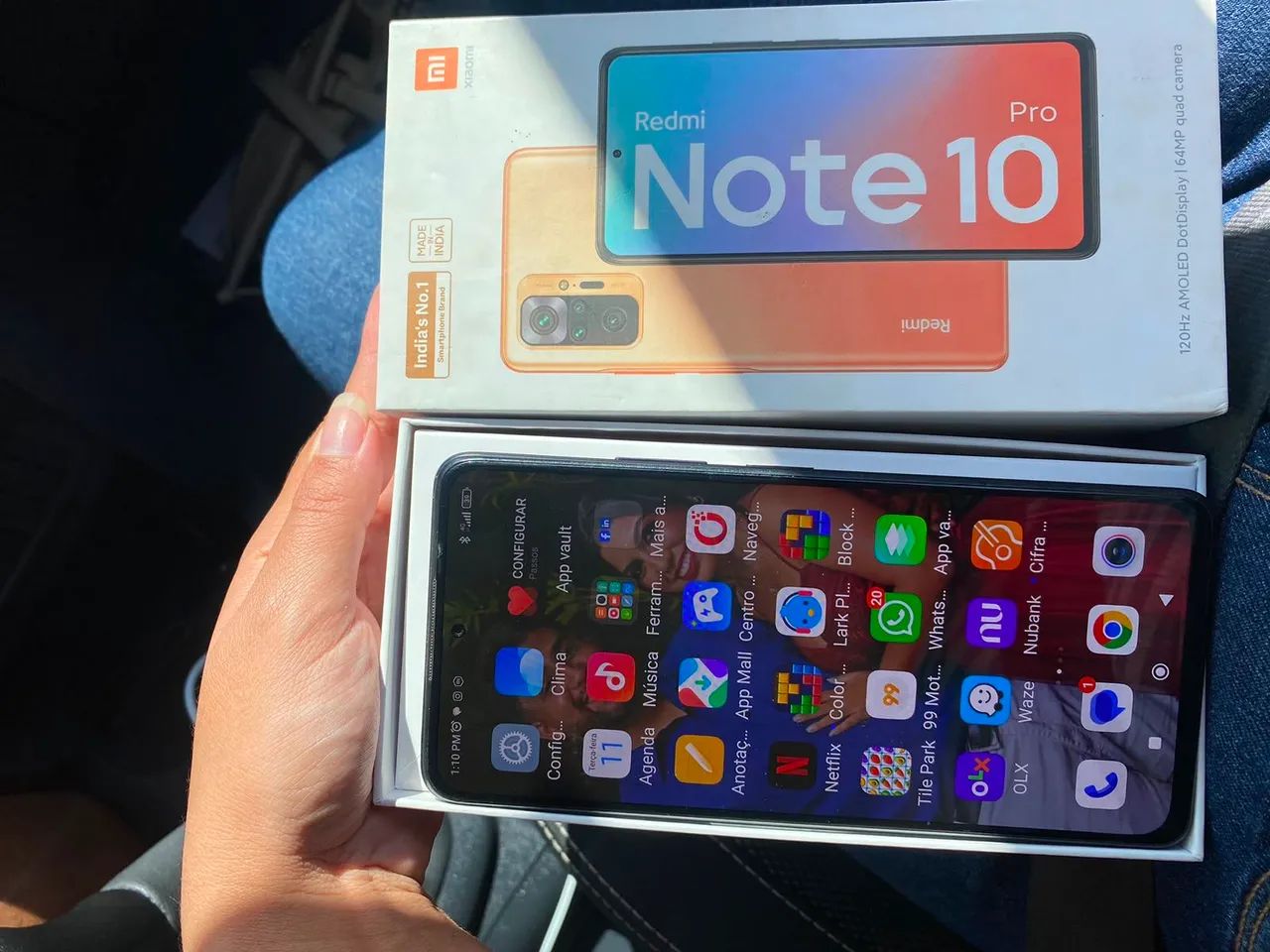 Redmi Note 10 pro 128gb 8gb ram com caixa único dono