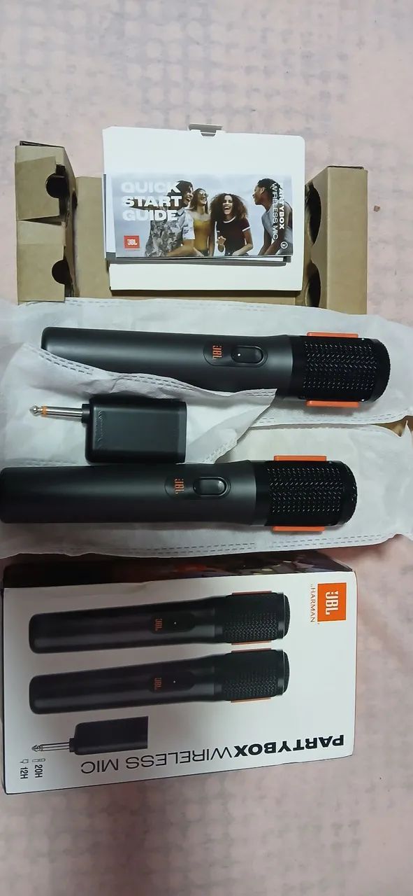 Microfone JBL duplo na caixa - Foto 2
