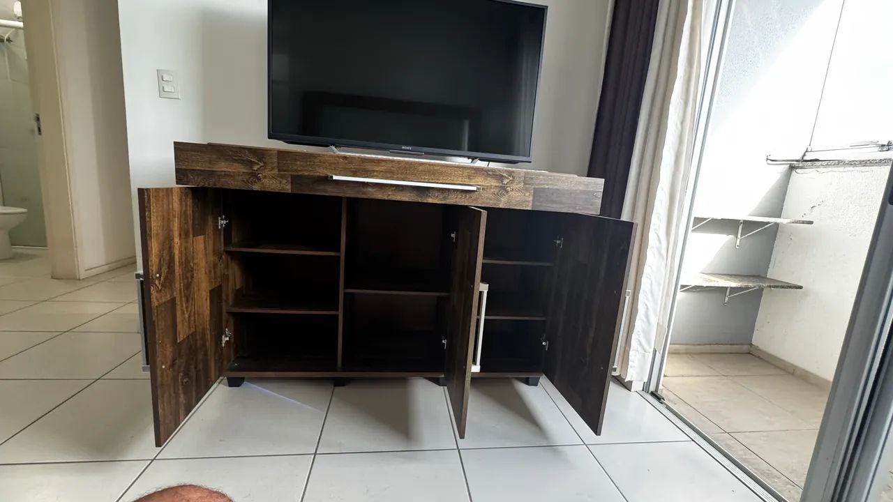 Rack Móvel Estante Sala - Foto 3