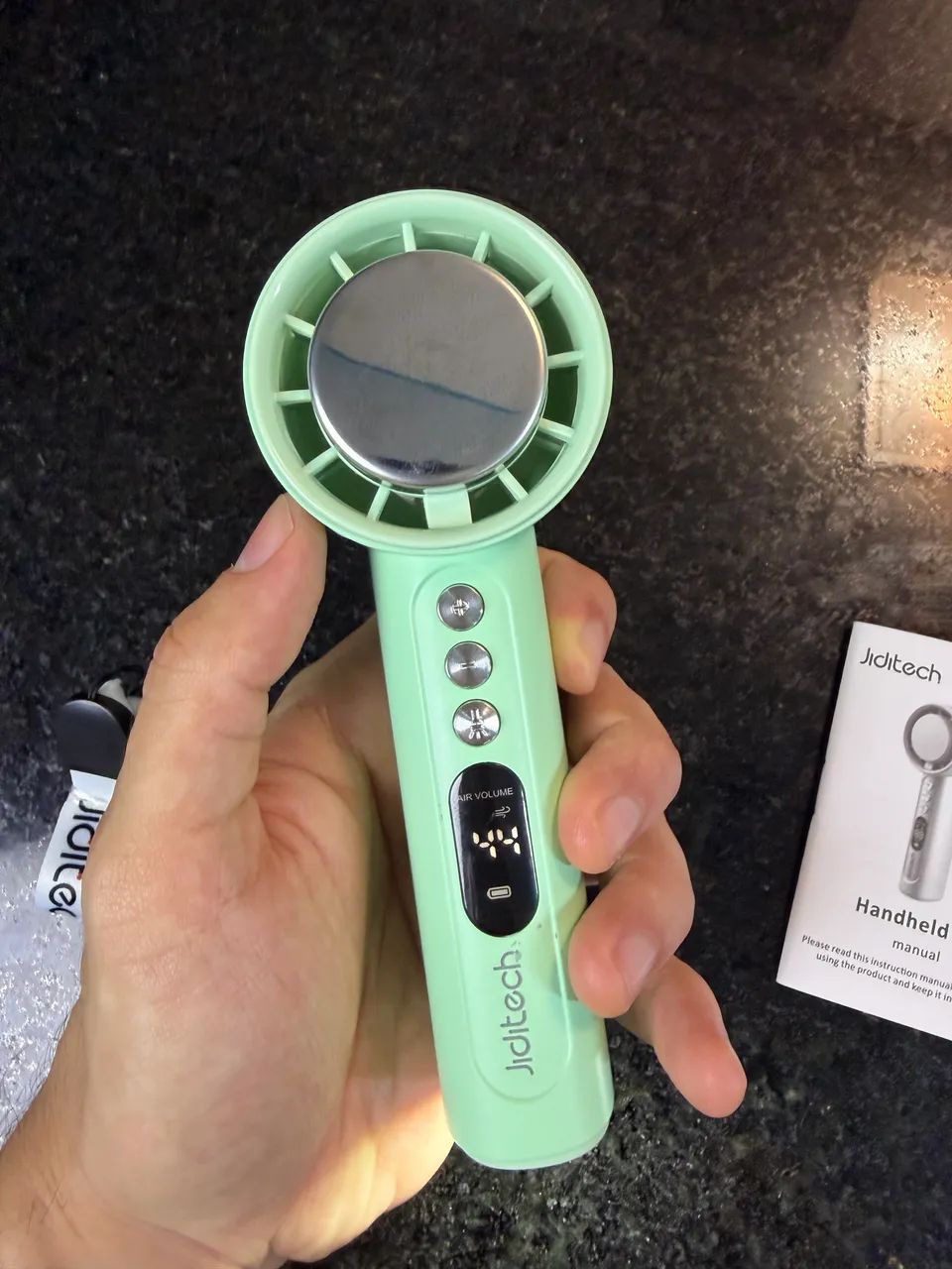 Mini ventilador portátil Jitech com lanterna  - Foto 4