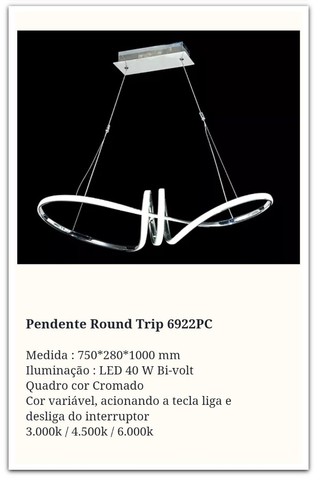 Lustres Moderno LED 3 Tons - Sob Encomenda  - Foto 4