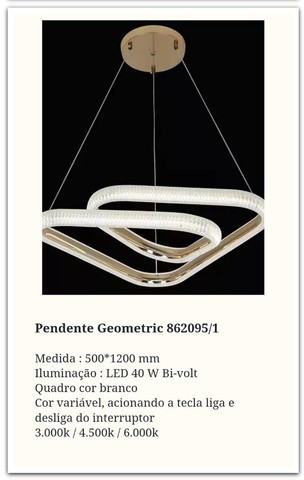 Lustres Moderno LED 3 Tons - Sob Encomenda  - Foto 2
