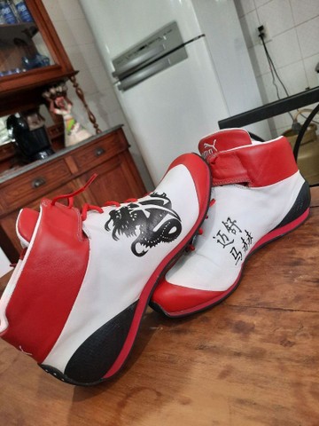 Meia Puma Cano Longo Esportiva 39-43 preto\\vermelho - Titanes Esportes -  Camisas do Flamengo, Artes Marciais e muito mais