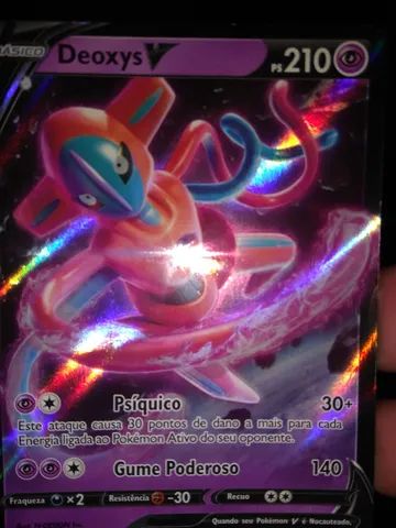 Carta pokemon Deoxys V - Hobbies e coleções - Águas Belas, São José dos  Pinhais 1242826697