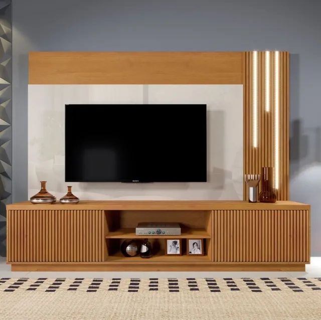 Home theater for TVs up to 75" with slatted sliding door!! TT11
