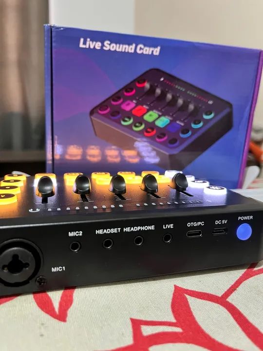 Placa de Som para Streamer - Live Sound Card - Foto 4