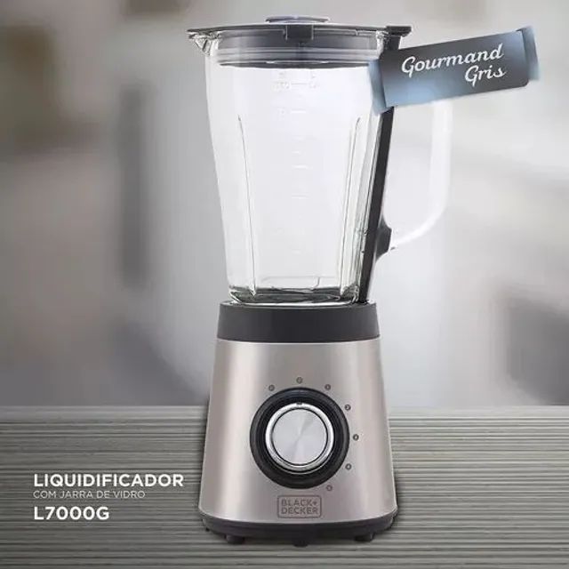 Liquidificador Black + Decker L7000g Inox Jarra De Vidro 700w 2l - Foto 4