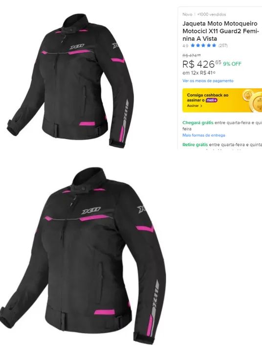 Kit acessórios de segurança para moto 