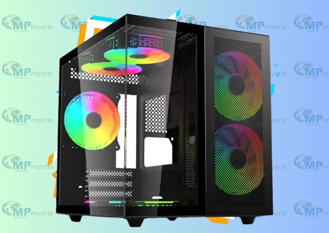 Loja MP Imports: Gabinete Gamer DT3 HyperFlow, super compacto, tipo aquário em vidro