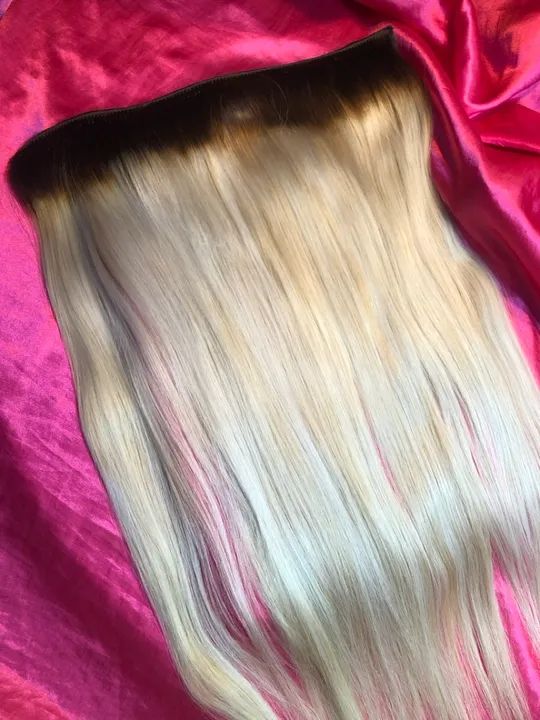 Mega Hair Cabelo Loiro Pronto na cor qualidade Liso Natural do Sul Novo
