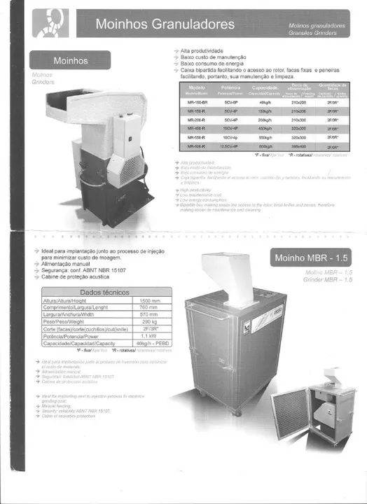 MOINHO GRANULADOR TERMOPLASTICO 10CV - Foto 2