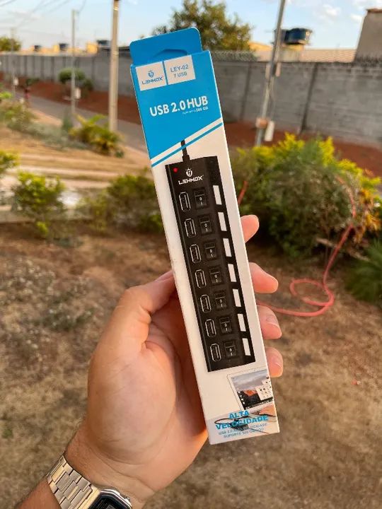 HUB USB 7 Portas com Interruptor - Novo!