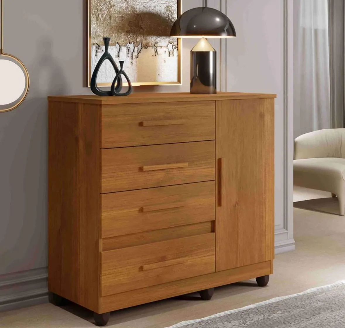 Vendo Cômoda 4 gavetas 1 porta somente 2 unidades  - Foto 2