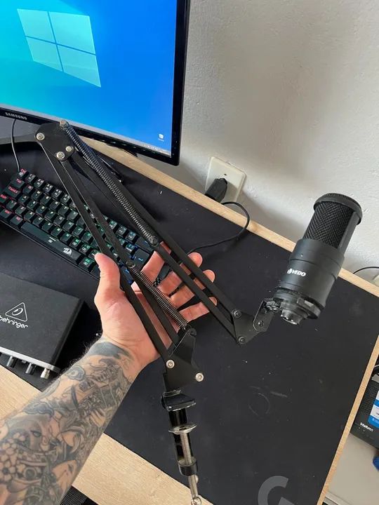 Microfone Condensador Vedo para Stream e Gravação